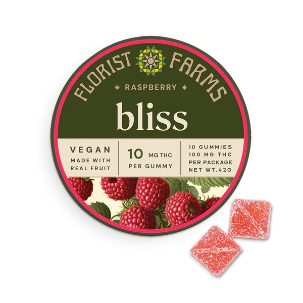 FloristFarms Gummies BlissRaspberry 10pk Grande