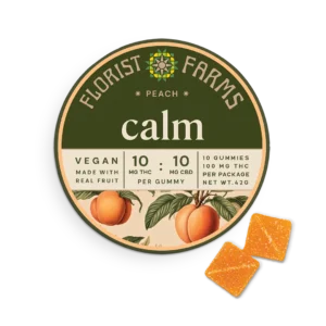 florist farms gummies calm | peach | 10pk