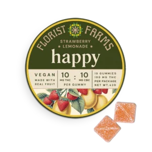 florist farms gummies happy | strawberry lemonade | 10pk